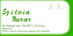 szilvia murar business card